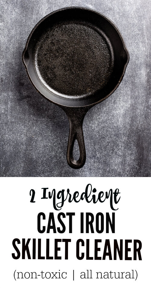 2 Ingredient Cast Iron Skillet Cleaner - www.savorylotus.com