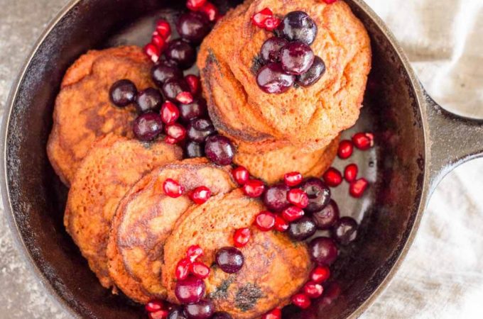 Turmeric Spice Pancakes (gluten free and nut free) | www.savorylotus.com