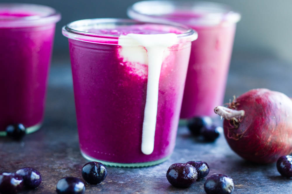 Blueberry Beet Smoothie ~~~ www.savorylotus.com