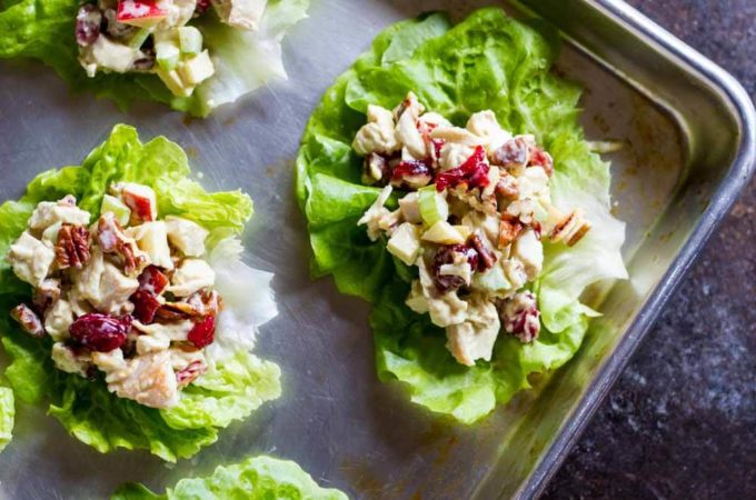 Cranberry Apple Chicken Salad || www.savorylotus.com