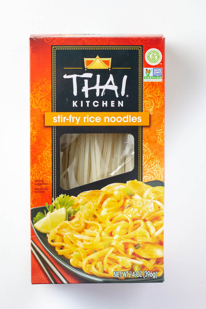 Thai Noodle Salad (gluten free, vegan, paleo and whole30 option) | pad thai style rice noodles