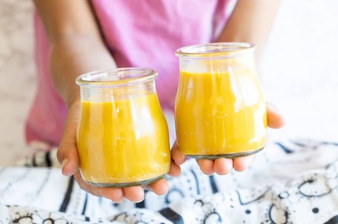 Easy Mango PUdding (dairy free and paleo) | www.savorylotus.com