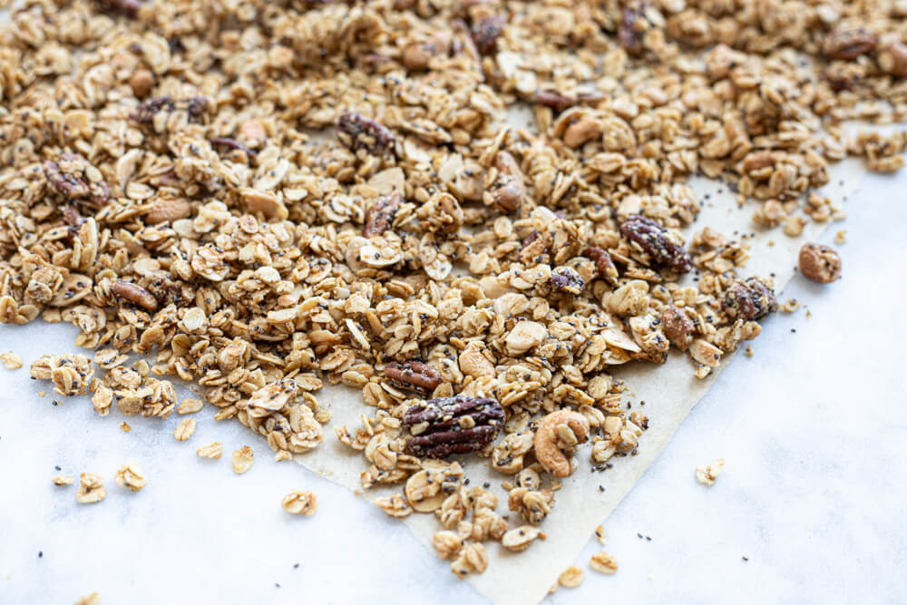 close up of gluten free granola