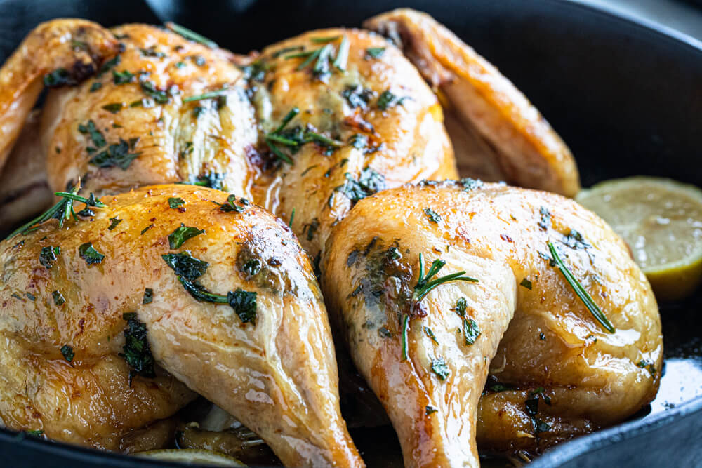 close up of whole poultry