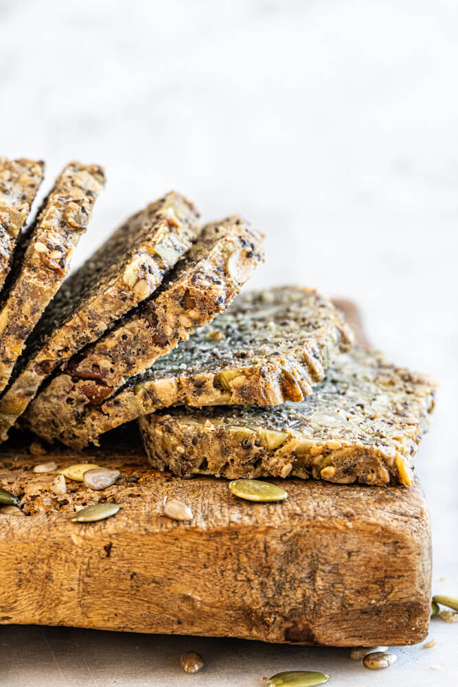 close up of sliced bread