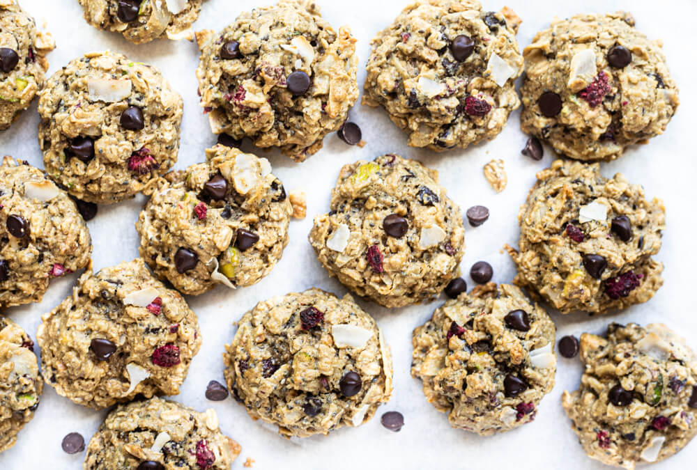 lunch box cookies on white paper