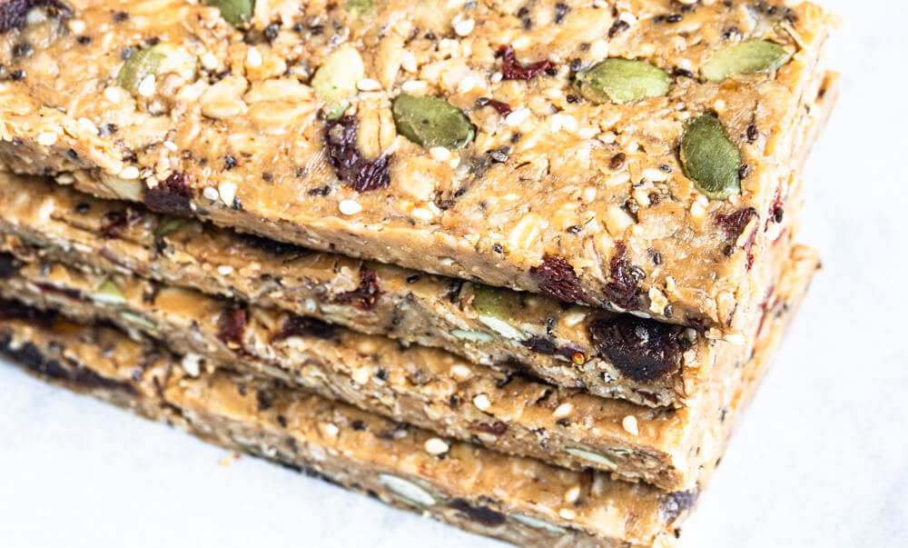 side view of snack bars