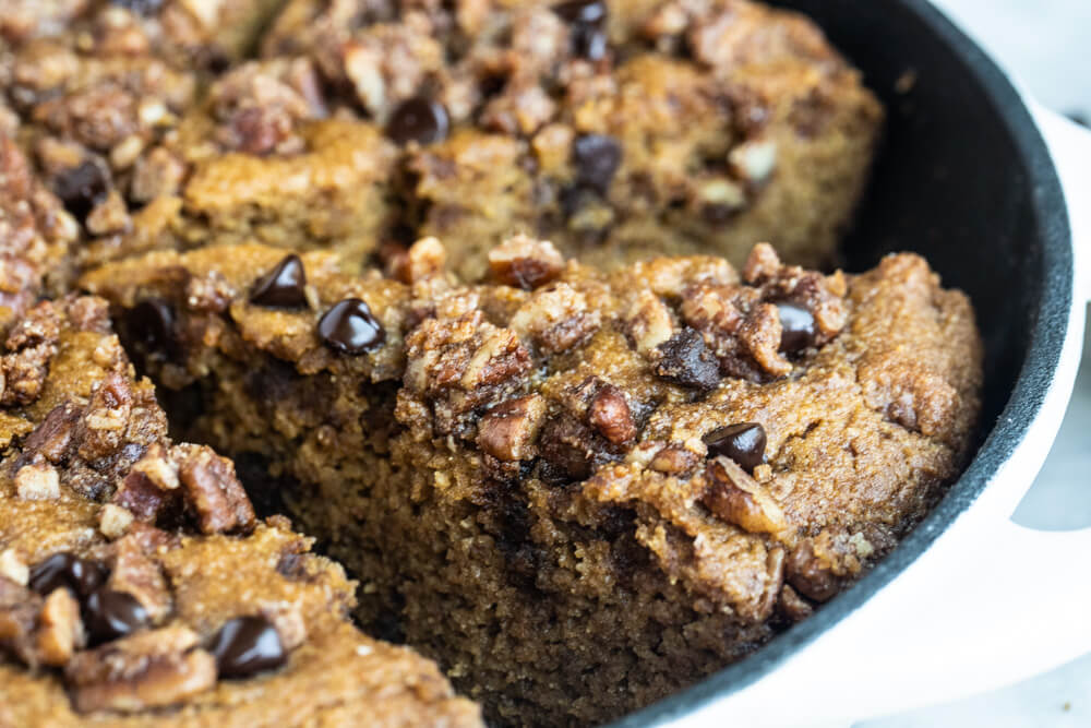 close up of pumpkin cake