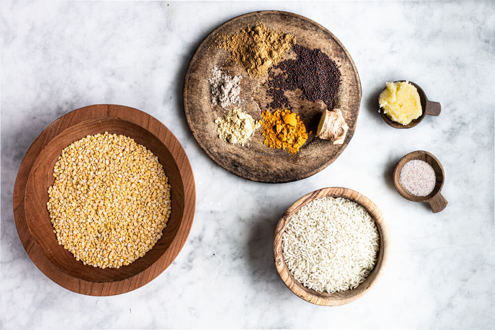 spices on wooden plate