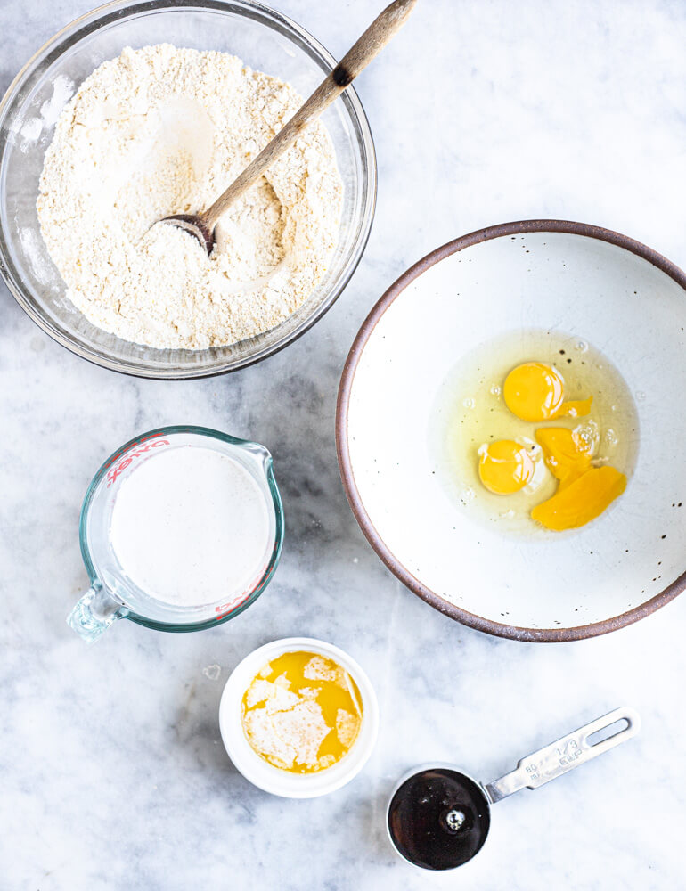 ingredients on a white counter top
