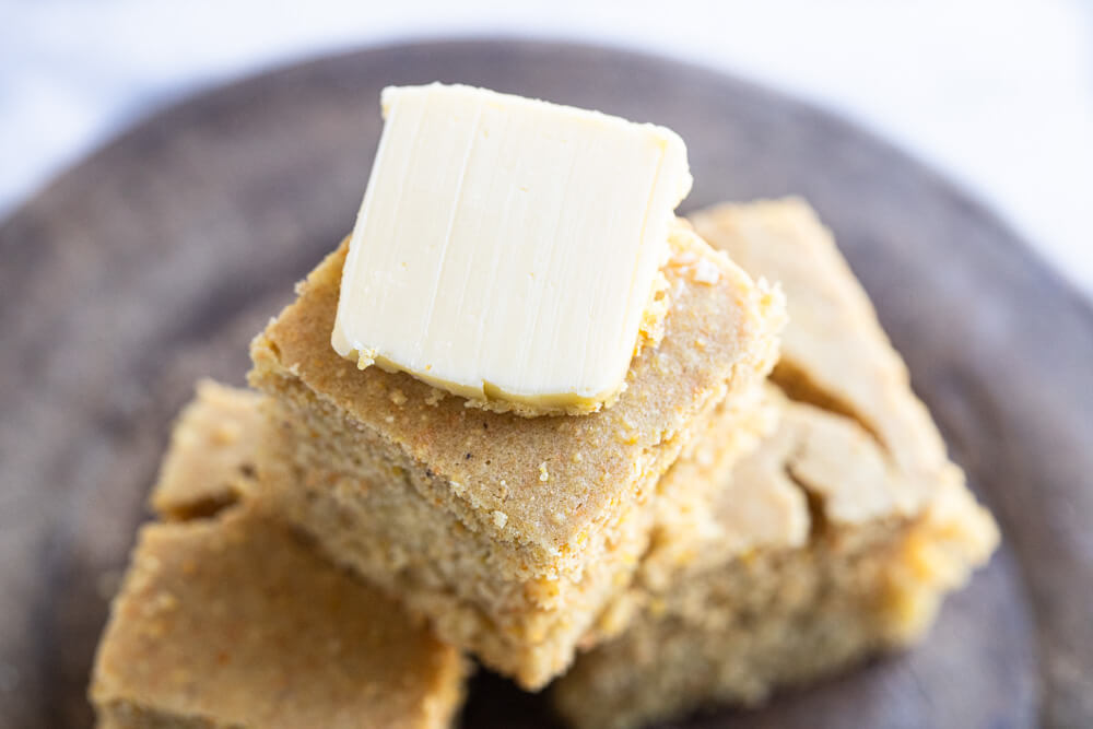 butter on top of cornbread