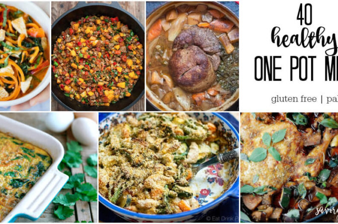 40 Healthy One Pot Meals (gluten free and paleo) | www.savorylotus.com