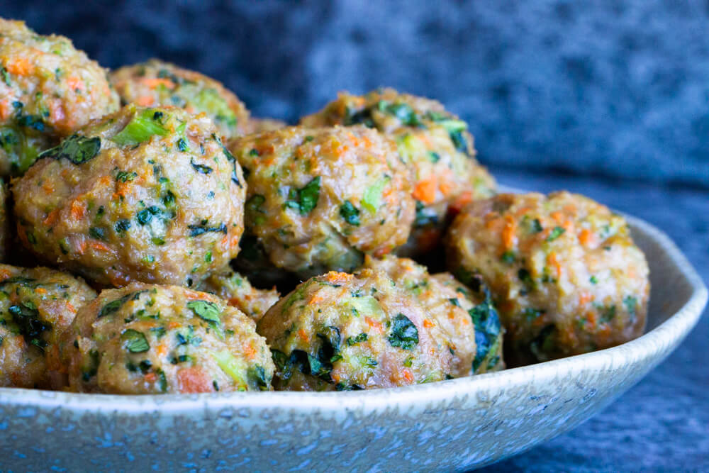 meatballs in a shallow bowl