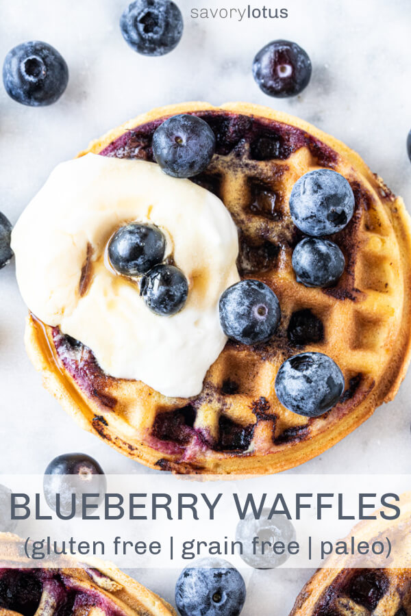 mini waffle with blueberries