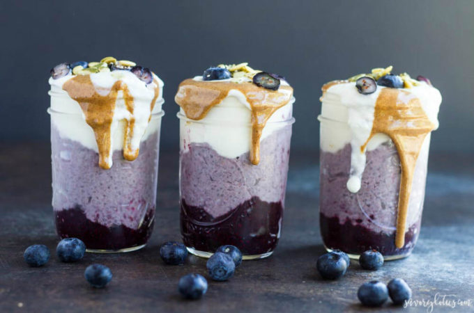 Blueberry Breakfast Parfaits | www.savorylotus.com
