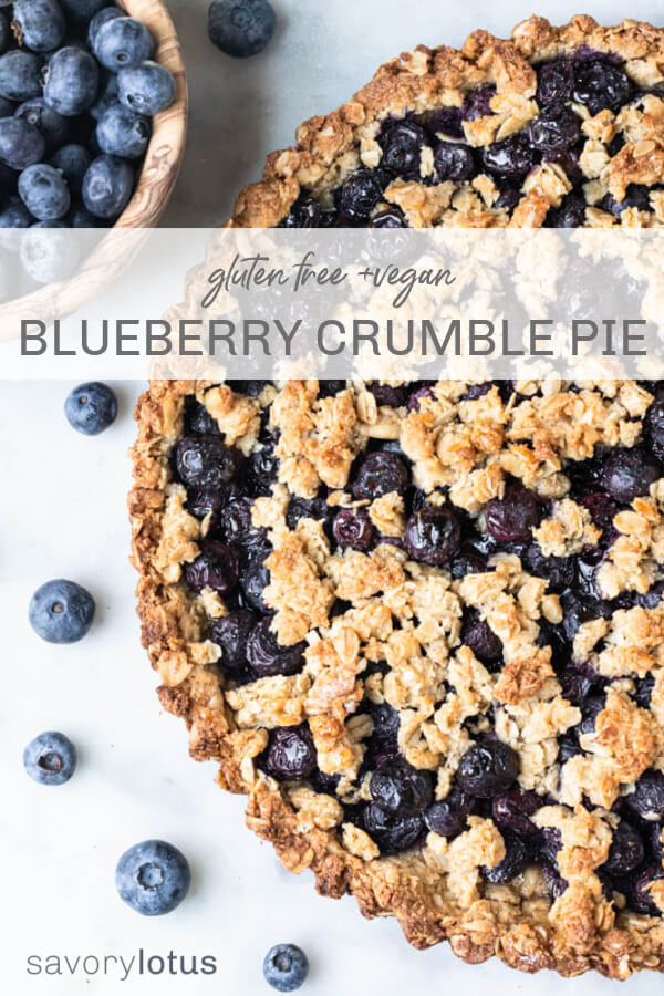 top view of blueberry pie