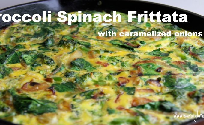 Broccoli Spinach Frittata - savorylotus.com