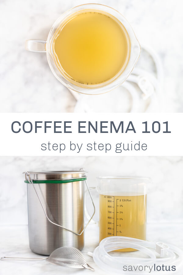 enema buckets with coffee