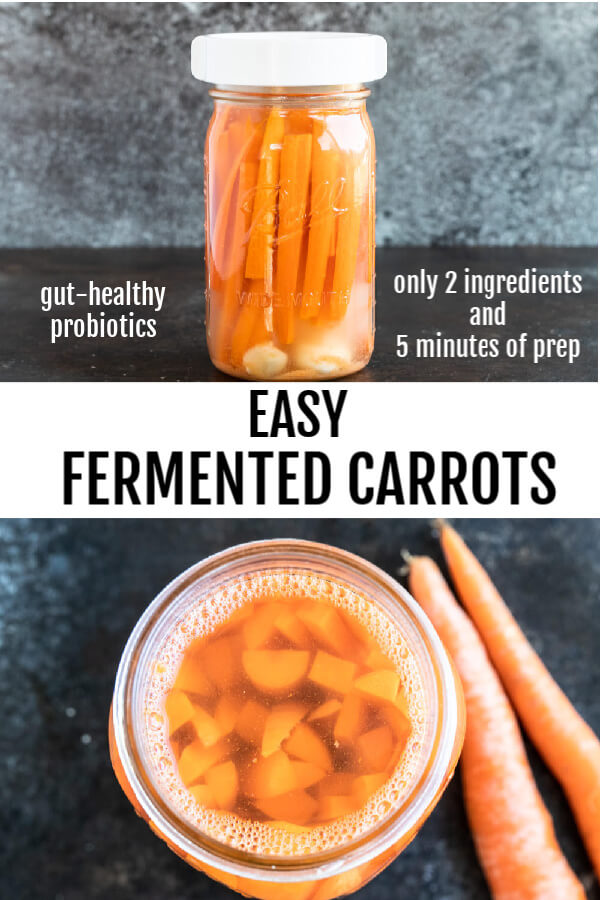 mason jar with carrots and garlic inside