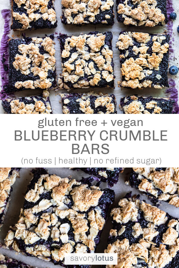 vegan blueberry bars with crumble topping