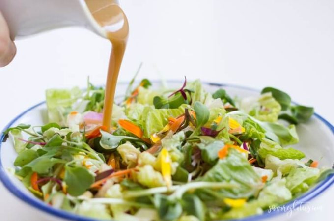 Healthy Honey Mustard Dressing | www.savorylotus.com
