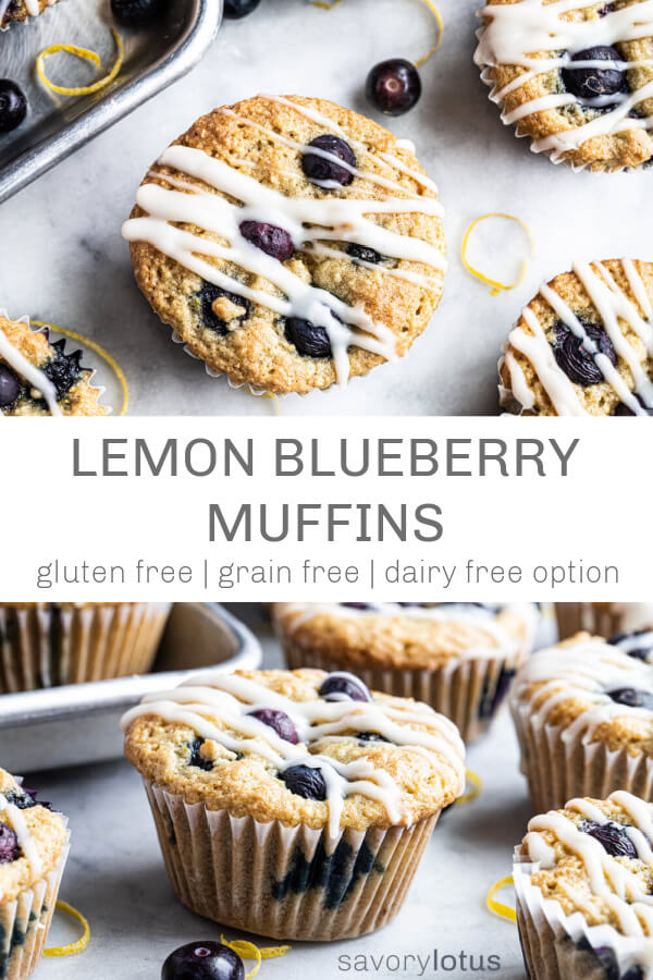 blueberry muffin with white drizzle on top