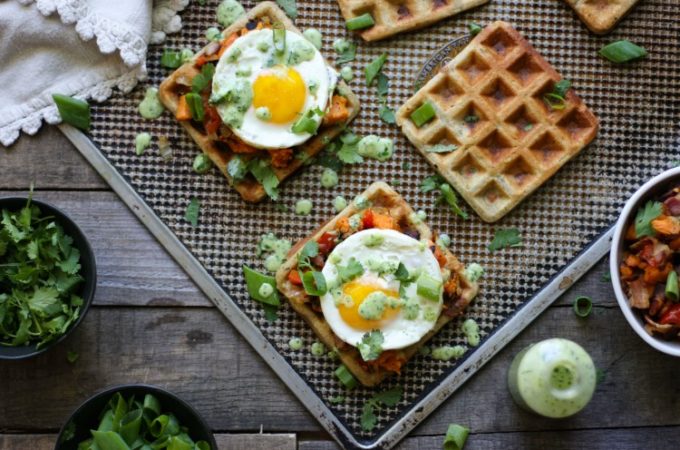 Savory Waffle Sandwich | (grain free, nut free, dairy free) www.savorylotus.com