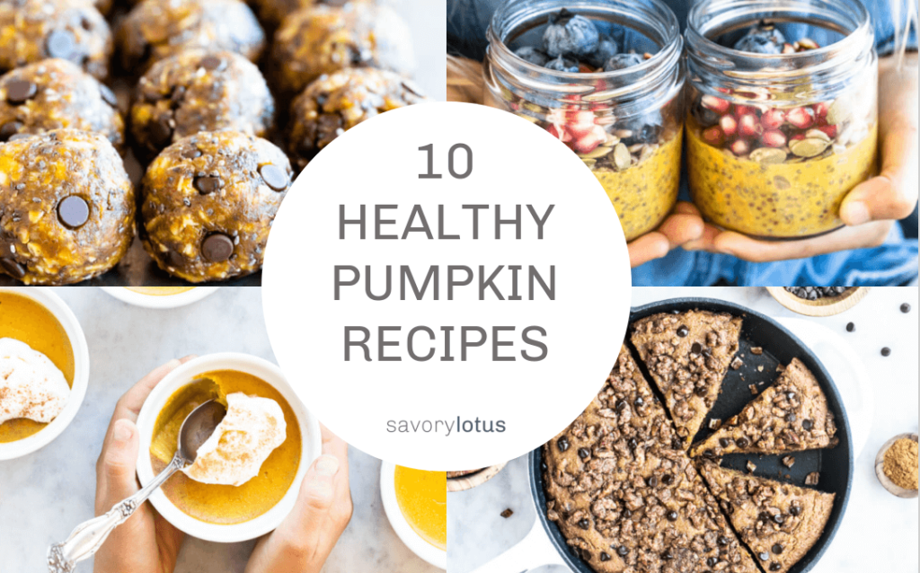 four pumpkin dessert images