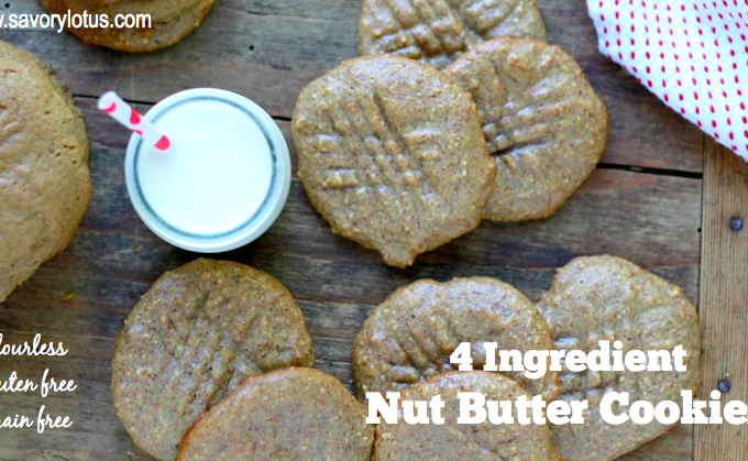 Flourless cookies, nut butter, grain free, gluten free