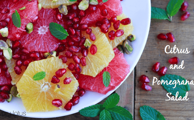 Citrus and Pomegranate Salad | www.savorylotus.com