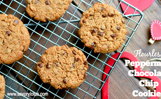 flourless cookies, peppermint, chocolate chip cookies, palo, grain free