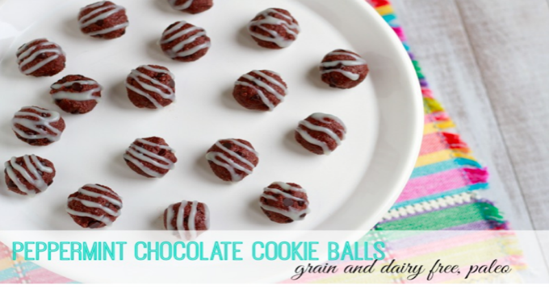 Peppermint Chocolate Cookie Balls savorylotus.com