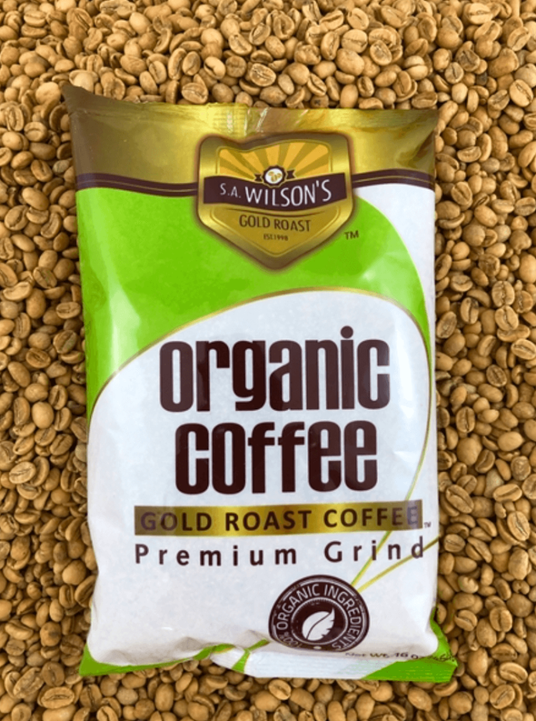 coffee bag and beans