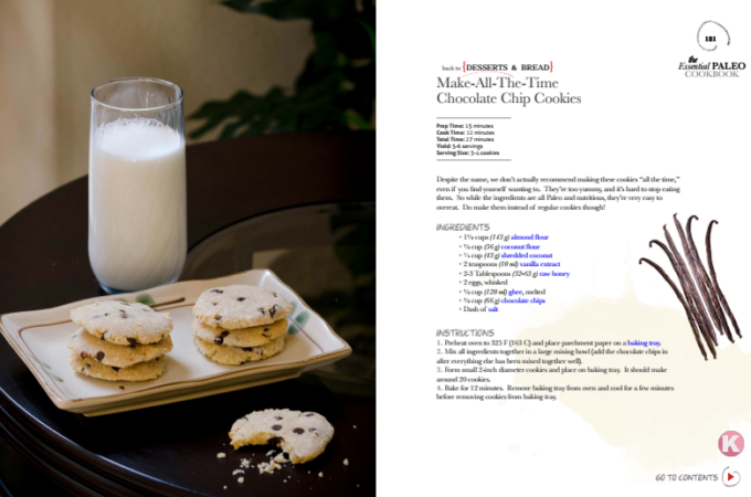 gluten free, grain free, chcocolate chip cookies