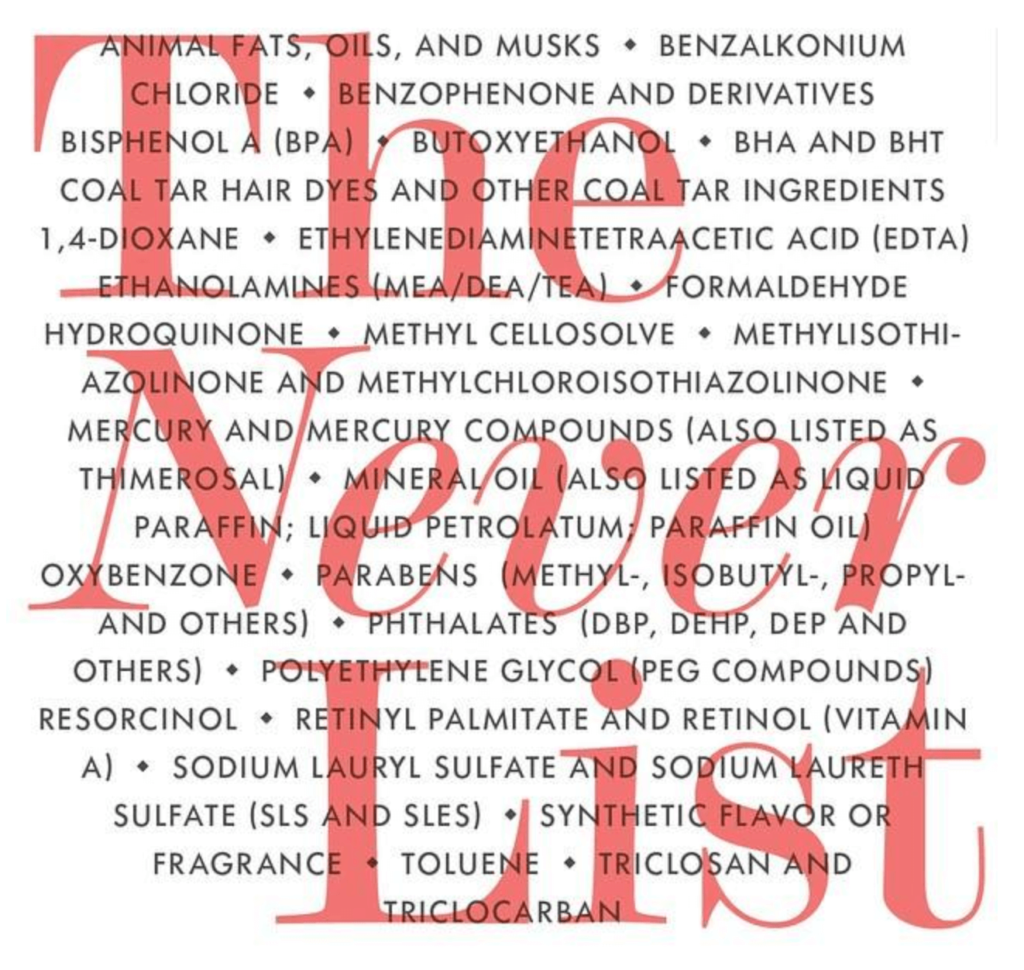 Beautycounter Never List
