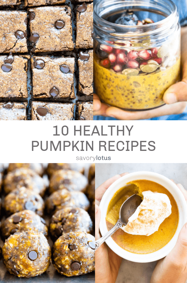 four images of pumpkin recipes